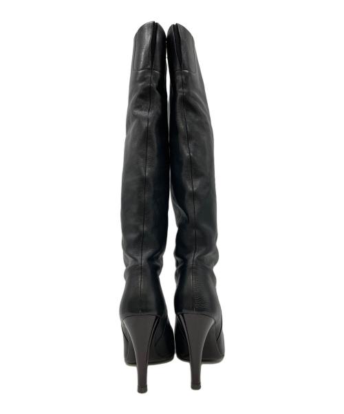 CHANEL（シャネル）CHANEL (シャネル) ココマークレザーブーツ ブラック サイズ:35 1/2Cの古着・服飾アイテム