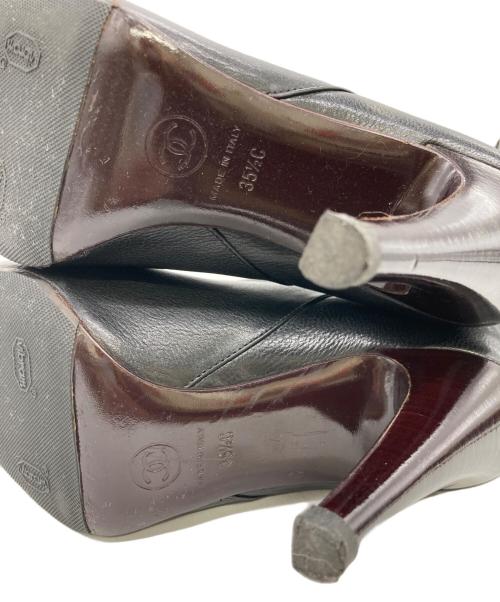 CHANEL（シャネル）CHANEL (シャネル) ココマークレザーブーツ ブラック サイズ:35 1/2Cの古着・服飾アイテム