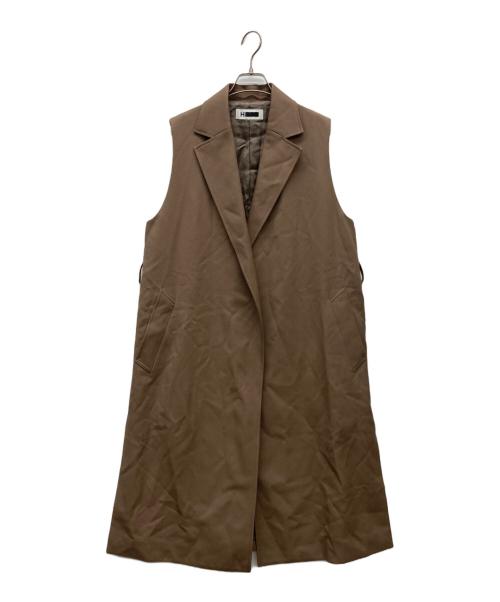 H BEAUTY&YOUTH（エイチ ビューティー&ユース）H BEAUTY&YOUTH (エイチ ビューティー&ユース) TWILL GILET ブラウン サイズ:SMALLの古着・服飾アイテム