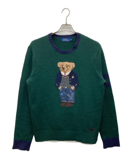 POLO RALPH LAUREN（ポロ・ラルフローレン）POLO RALPH LAUREN (ポロ・ラルフローレン) ポロベアニット グリーン サイズ:Mの古着・服飾アイテム
