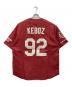 KEBOZ (ケボズ) EFG BASEBALL SHIRT レッド サイズ:XL：6000円