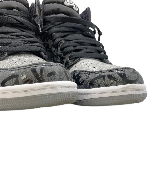 NIKE（ナイキ）NIKE (ナイキ) AIR JORDAN 1 RETRO HI OG REBELLIONAIRE ブラック サイズ:US8.5の古着・服飾アイテム