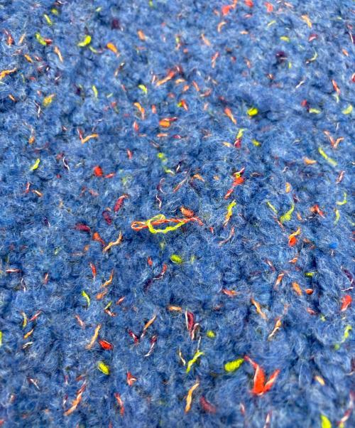 MAISON SPECIAL（メゾンスペシャル）MAISON SPECIAL (メゾンスペシャル) ミックスカラーケーブルニット ブルー サイズ:01　Mの古着・服飾アイテム