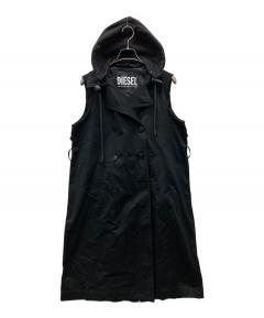 DIESEL♦︎パーカーワンピース DIESEL】ガールズ ロゴ ノースリーブ パーカー ワンピース (DIESEL