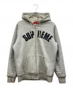 SUPREMEシュプリーム）の古着「Arc Logo Thermal Zip Sweatshirt」｜グレー