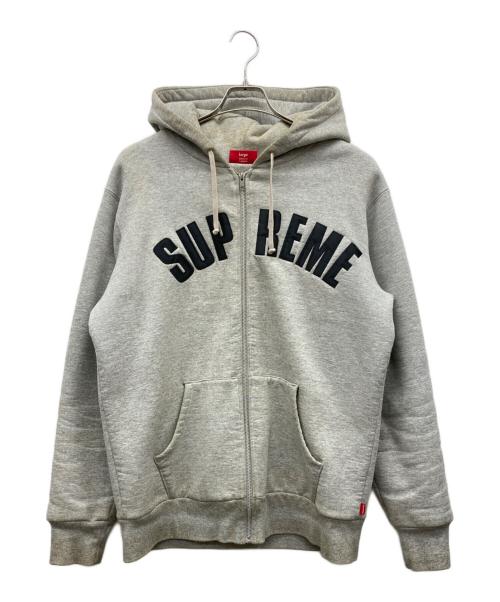 SUPREME（シュプリーム）Supreme (シュプリーム) Arc Logo Thermal Zip Sweatshirt グレー サイズ:Largeの古着・服飾アイテム