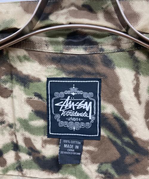 stussy（ステューシー）stussy (ステューシー) カモ柄半袖シャツ ブラウン サイズ:Lの古着・服飾アイテム