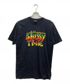 stussyステューシー）の古着「ラスタプリントTシャツ」｜ブラック