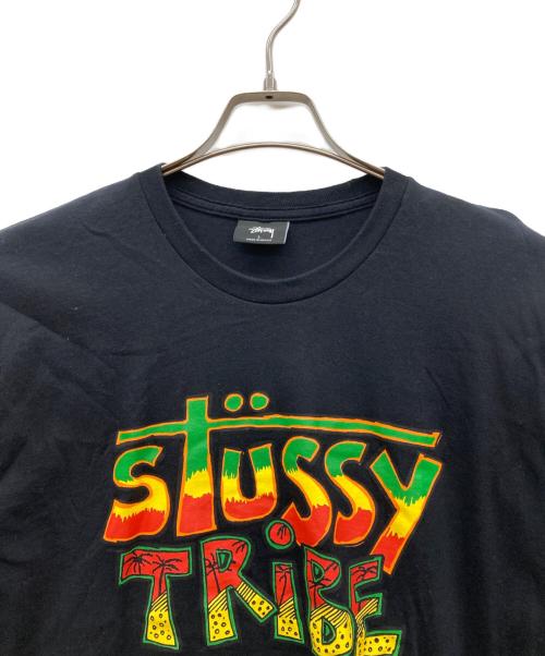 stussy（ステューシー）stussy (ステューシー) ラスタプリントTシャツ ブラック サイズ:Lの古着・服飾アイテム