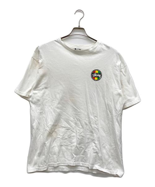 stussy（ステューシー）stussy (ステューシー) ラスタプリントTシャツ ホワイト サイズ:LARGEの古着・服飾アイテム