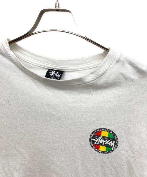 stussy（ステューシー）stussy (ステューシー) ラスタプリントTシャツ ホワイト サイズ:LARGEの古着・服飾アイテム