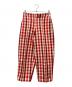 DRAWER（ドゥロワー）の古着「コットンヘンプチェックパンツ」｜レッド