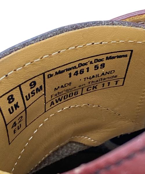 Dr.Martens（ドクターマーチン）Dr.Martens (ドクターマーチン) 3ホールシューズ ボルドー サイズ:UK8の古着・服飾アイテム