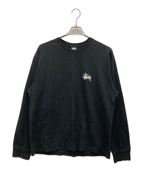 stussy（ステューシー）stussy (ステューシー) ショーンフォントロングスリーブカットソー ブラック サイズ:Lの古着・服飾アイテム
