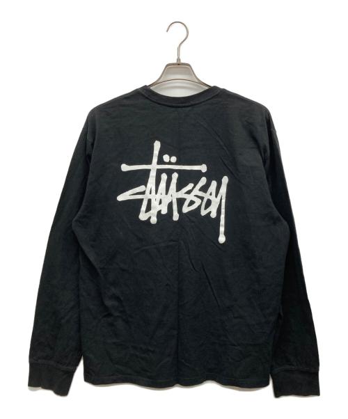 stussy（ステューシー）stussy (ステューシー) ショーンフォントロングスリーブカットソー ブラック サイズ:Lの古着・服飾アイテム