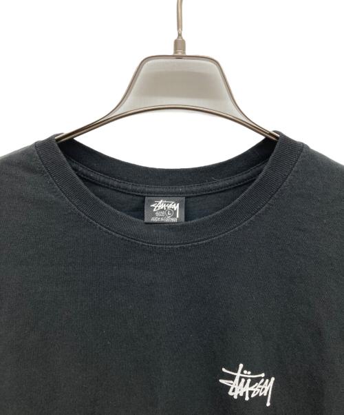 stussy（ステューシー）stussy (ステューシー) ショーンフォントロングスリーブカットソー ブラック サイズ:Lの古着・服飾アイテム