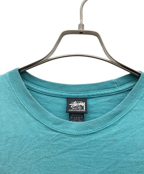 stussy（ステューシー）stussy (ステューシー) プリントTシャツ ミントグリーン サイズ:XLの古着・服飾アイテム