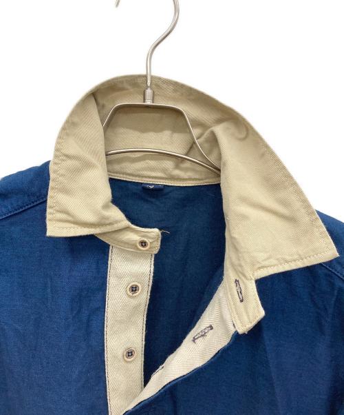 45R（フォーティファイブ・アール）45R (フォーティファイブ・アール) 麦サテン×チノの908 ヨットマンシャツ インディゴ サイズ:なしの古着・服飾アイテム