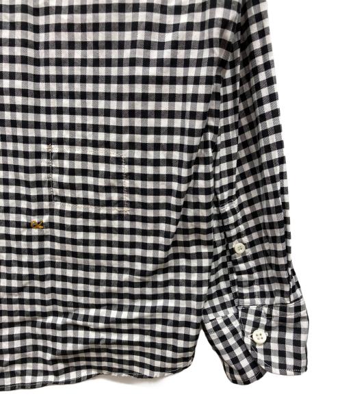 45R（フォーティファイブ・アール）45R (フォーティファイブ・アール) 薄オックスギンガムの908 8ノットシャツ ブラック サイズ:なしの古着・服飾アイテム