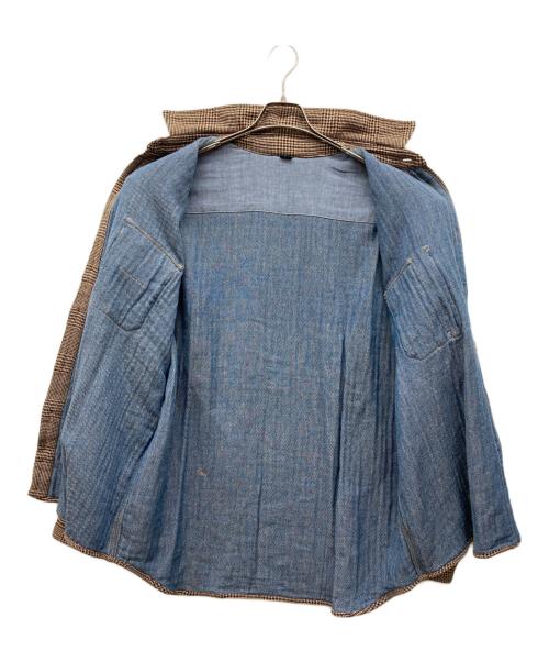 45rpm（45アールピーエム）45rpm (45アールピーエム) インド二重織ネルの908オンザビーチシャツ ブラウン サイズ:なしの古着・服飾アイテム