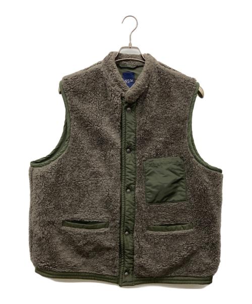 45R（フォーティファイブ・アール）45R (フォーティファイブ・アール) ボアナイロンリバーシブルベスト グレー×カーキ サイズ:6の古着・服飾アイテム