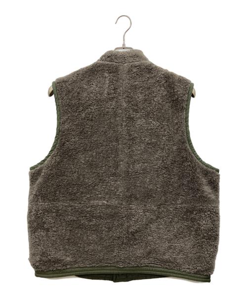 45R（フォーティファイブ・アール）45R (フォーティファイブ・アール) ボアナイロンリバーシブルベスト グレー×カーキ サイズ:6の古着・服飾アイテム