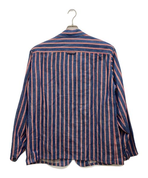 45rpm（45アールピーエム）45rpm (45アールピーエム) ストライプジャケット インディゴ×レッド サイズ:なしの古着・服飾アイテム