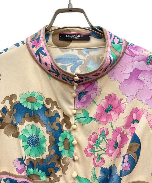 LEONARD（レオナール）LEONARD (レオナール) ワンピース ベージュ サイズ:2の古着・服飾アイテム