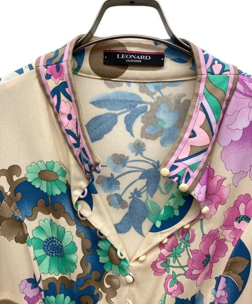 LEONARD（レオナール）LEONARD (レオナール) ワンピース ベージュ サイズ:2の古着・服飾アイテム