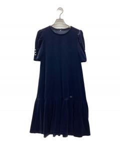 中古・古着通販】Rene (ルネ) ツイードワンピース ネイビー サイズ:36