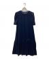 Rene（ルネ）の古着「ベロアワンピース」｜ネイビー