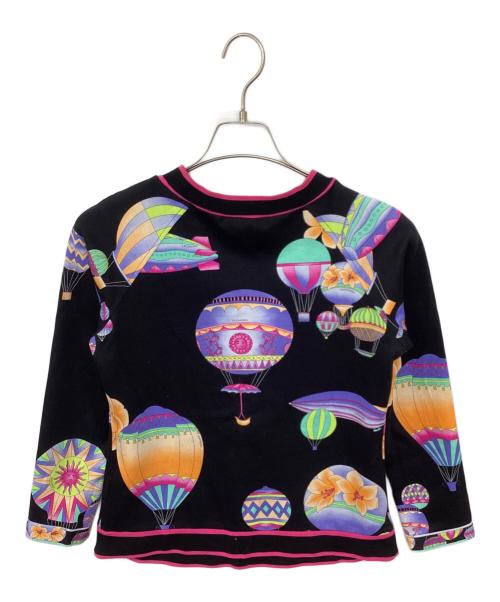 LEONARD（レオナール）LEONARD (レオナール) 気球柄カットソー ブラック サイズ:38の古着・服飾アイテム