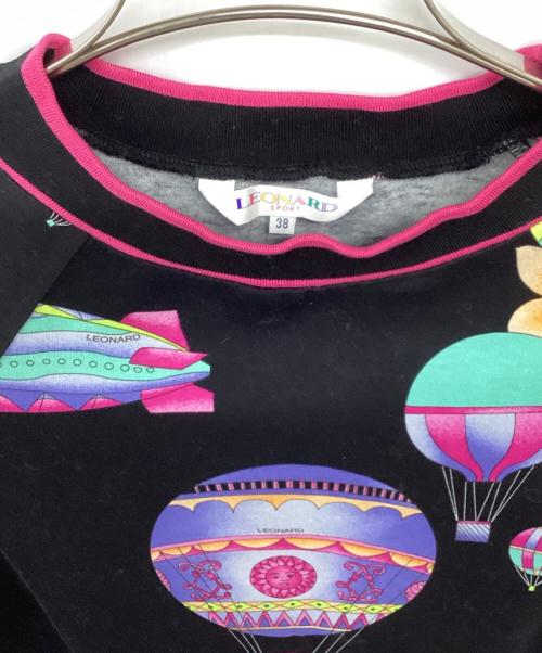 LEONARD（レオナール）LEONARD (レオナール) 気球柄カットソー ブラック サイズ:38の古着・服飾アイテム