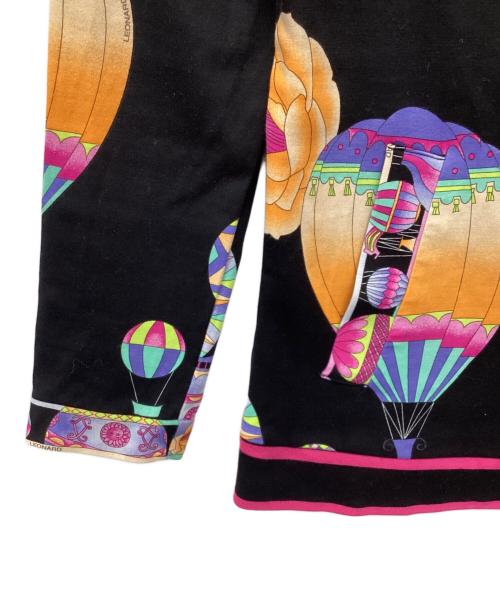 LEONARD（レオナール）LEONARD (レオナール) 気球柄カットソー ブラック サイズ:38の古着・服飾アイテム