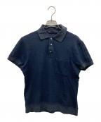 LOUIS VUITTONルイ ヴィトン）の古着「ハーフモノグラムポロシャツ」｜ネイビー