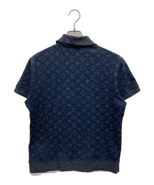 LOUIS VUITTON（ルイ ヴィトン）LOUIS VUITTON (ルイ ヴィトン) ハーフモノグラムポロシャツ ネイビー サイズ:S 170/90の古着・服飾アイテム