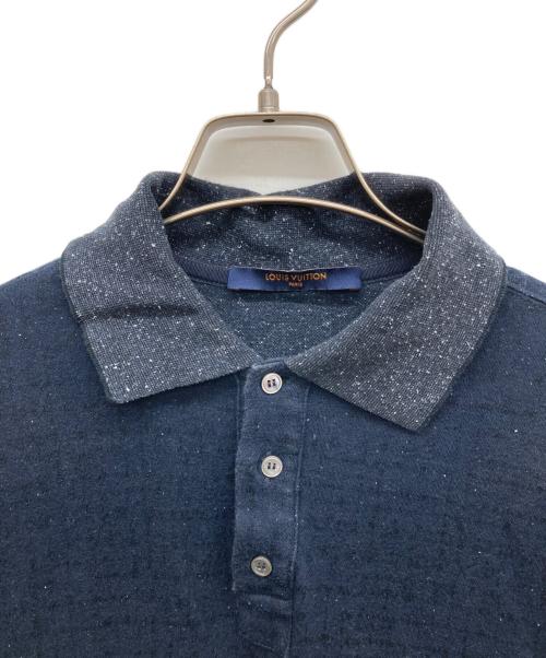 LOUIS VUITTON（ルイ ヴィトン）LOUIS VUITTON (ルイ ヴィトン) ハーフモノグラムポロシャツ ネイビー サイズ:S 170/90の古着・服飾アイテム