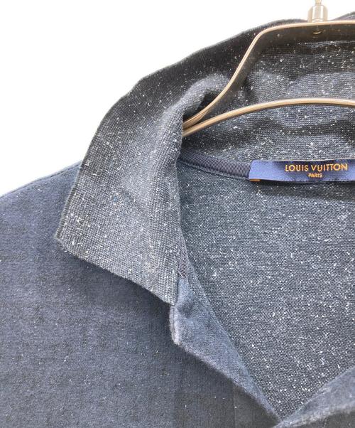 LOUIS VUITTON（ルイ ヴィトン）LOUIS VUITTON (ルイ ヴィトン) ハーフモノグラムポロシャツ ネイビー サイズ:S 170/90の古着・服飾アイテム