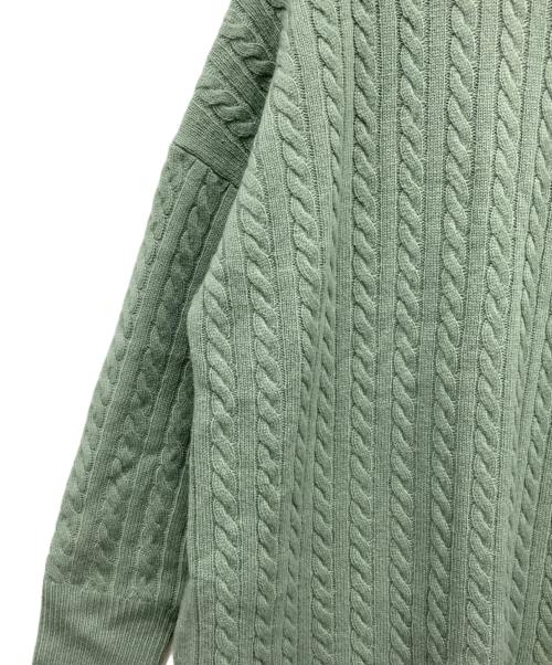 Curensology（カレンソロジー）Curensology (カレンソロジー) ケーブルニットワンピース グリーン サイズ:Fの古着・服飾アイテム