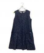 FOXEY NEWYORKフォクシーニューヨーク）の古着「デニムノースリーブワンピース」｜インディゴ