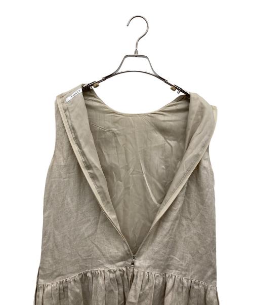 FOXEY（フォクシー）FOXEY (フォクシー) リネンノースリーブワンピース ベージュ サイズ:40の古着・服飾アイテム