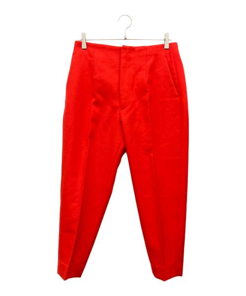 DRAWER（ドゥロワー）Drawer (ドゥロワー) クロップ丈センタープレスパンツ レッド サイズ:38の古着・服飾アイテム