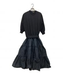 DRAWER（ドゥロワー）の古着「16Gxタフタワンピース」｜ブラック