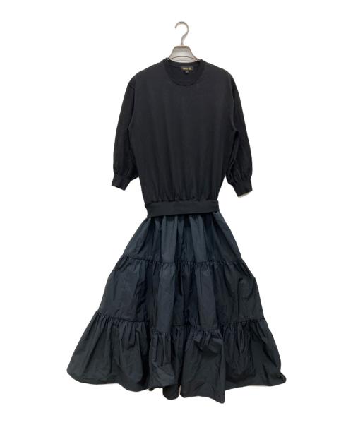 DRAWER（ドゥロワー）DRAWER (ドゥロワー) 16Gxタフタワンピース ブラック サイズ:1の古着・服飾アイテム