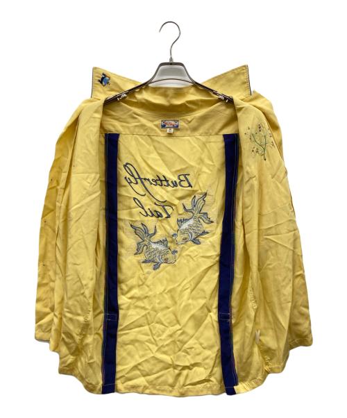 Dry Bones（ドライボーンズ）Dry bones (ドライボーンズ) レーヨンボーリングシャツ イエロー サイズ:40 Lの古着・服飾アイテム