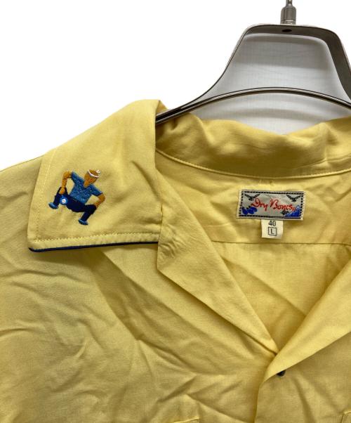 Dry Bones（ドライボーンズ）Dry bones (ドライボーンズ) レーヨンボーリングシャツ イエロー サイズ:40 Lの古着・服飾アイテム