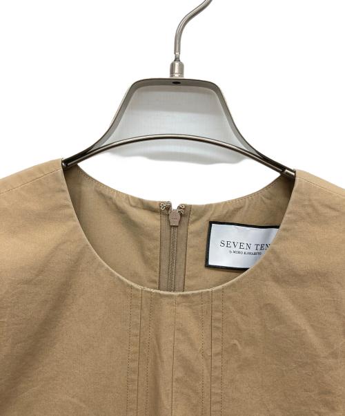 SEVEN TEN by MIHO KAWAHITO（セブン テン バイ ミホ カワヒト）SEVEN TEN by MIHO KAWAHITO (セブン テン バイ ミホ カワヒト) ノースリーブワンピース ブラウン サイズ:Mの古着・服飾アイテム