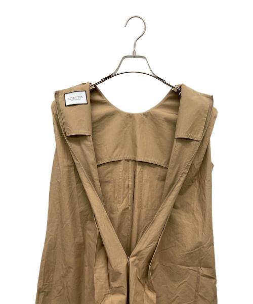 SEVEN TEN by MIHO KAWAHITO（セブン テン バイ ミホ カワヒト）SEVEN TEN by MIHO KAWAHITO (セブン テン バイ ミホ カワヒト) ノースリーブワンピース ブラウン サイズ:Mの古着・服飾アイテム