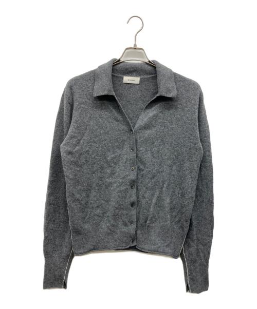 MIESROHE（ミースロエ）MIESROHE (ミースロエ) オープンカラーデザインカシミアニットカーディガン グレー サイズ:Fの古着・服飾アイテム