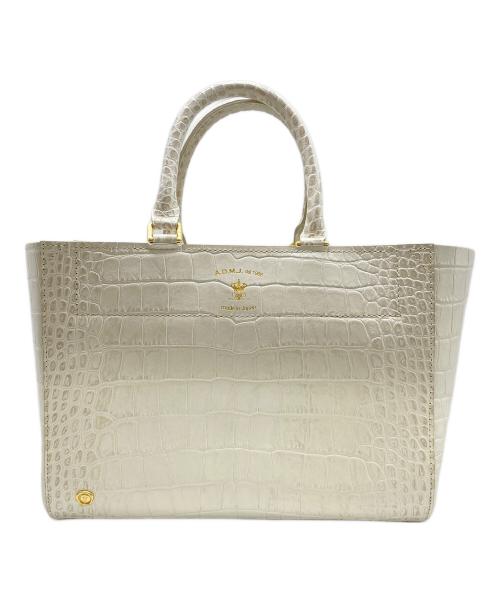 A.D.M.J.（エーディーエムジェイ）A.D.M.J. (エーディーエムジェイ) クロコ型押しハンドバッグの古着・服飾アイテム